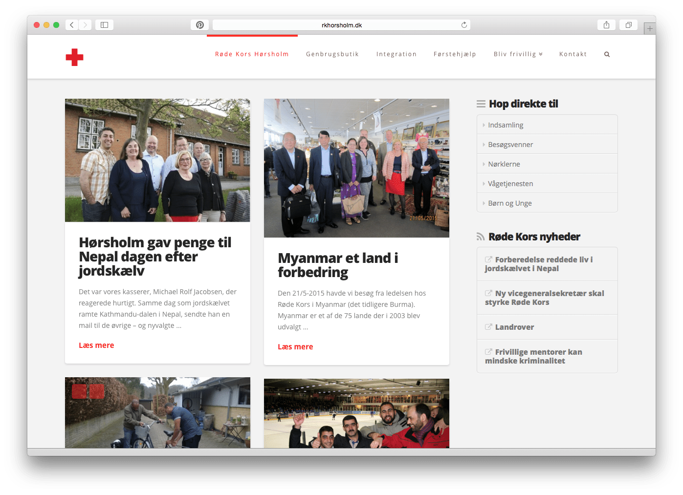 Ny hjemmeside til Røde Kors Hørsholm er skabt i Wordpress fra Dialogdesigneren