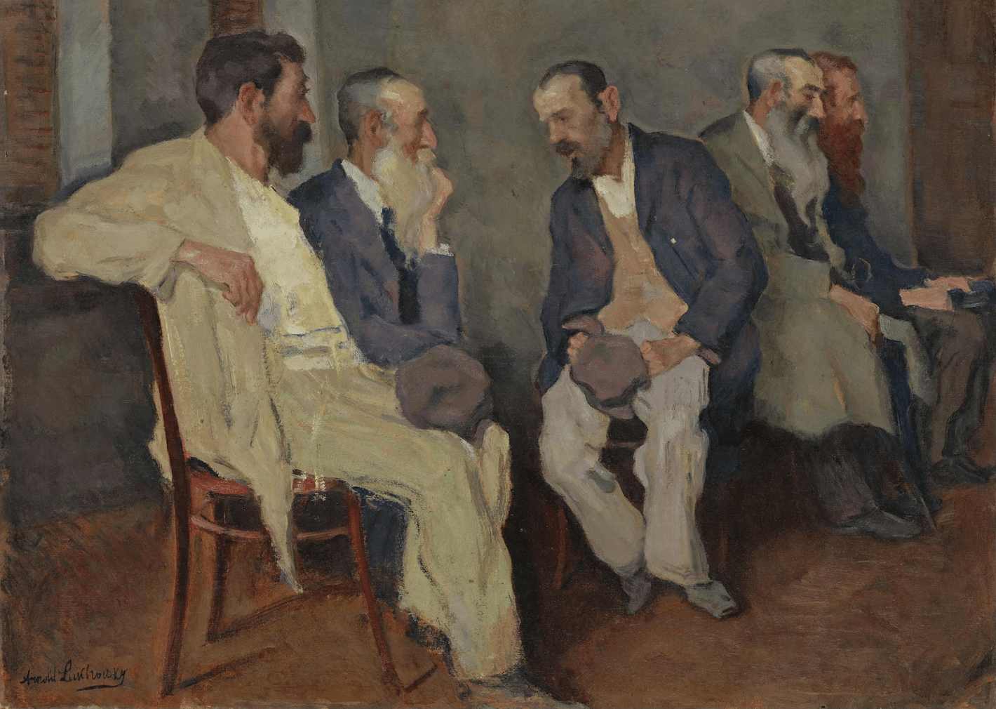 Samtale drives frem af gode, åbne, modige spørgsmål. Arnold Lakhovsky Conversation (1935)
