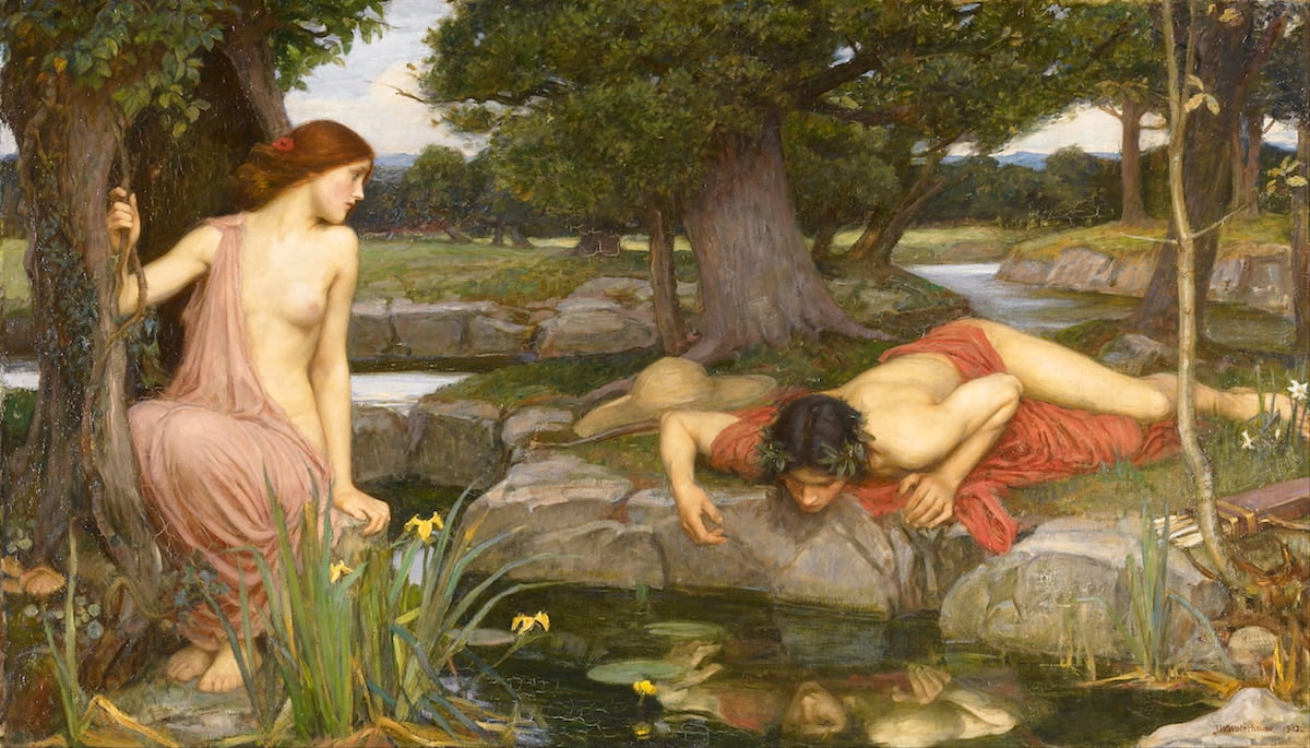 Hjemmeside-fejl. Painting by John William Waterhouse - Echo And Narcissus