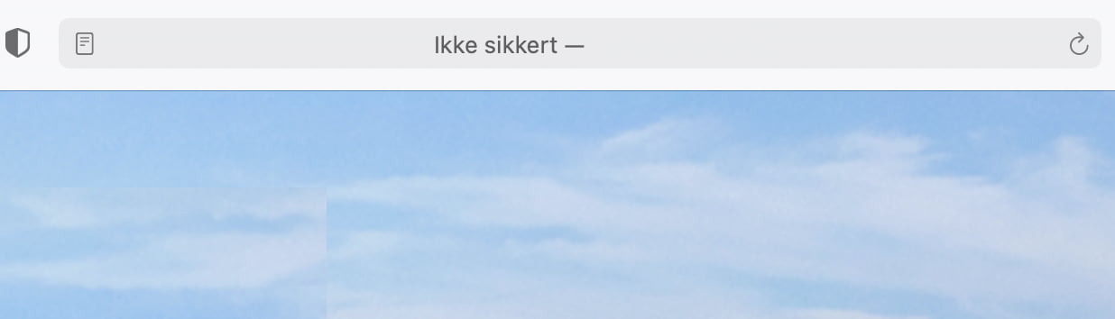 denne side er ikke sikker