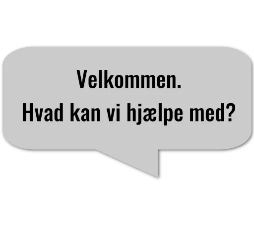 velkommen talebobbel